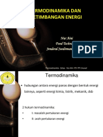 Termodinamika Dan Kesetimbangan Energi