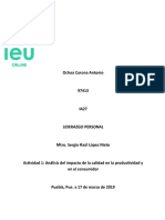 Analisis Del Impacto de La Calidad en La Productividad y El Consumidor