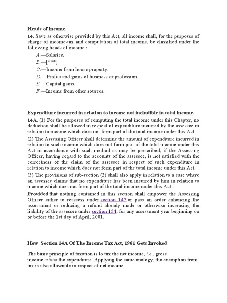 Heads of PDF Expense Tax Deduction