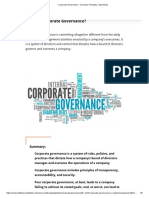 Corporate Governance - Overview, Principles, Importance