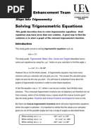 Steps Into Trigonometry Solving Trigonometric Equations