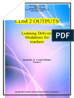 LDM 2 Outputs: Learning Delivery Modalities For Teachers