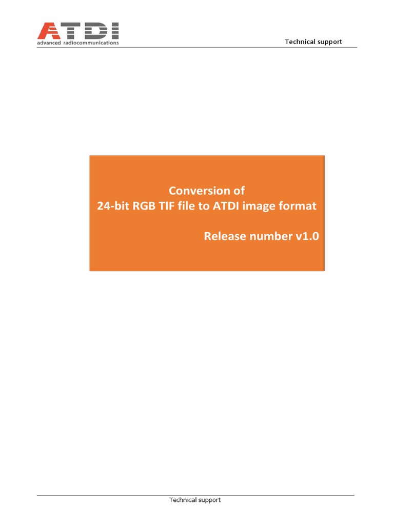 Convert 24-bit TIF to ATDI RI3 Format | PDF | Art | Technology ...