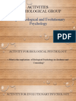 Activities for Biological and Evolutionary Psychology