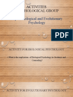 Activities For Biological and Evolutionary Psychology