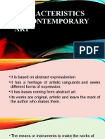 Characteristics of Contemporary ART