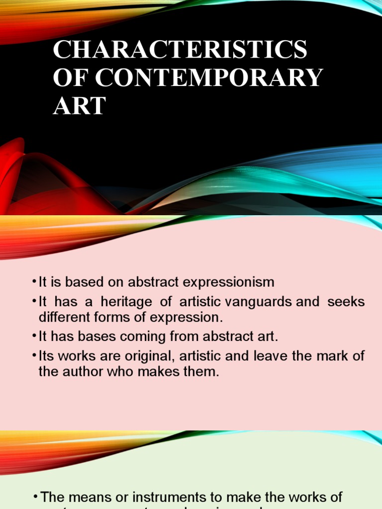 Characteristics of Contemporary ART PDF