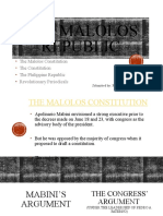 The Malolos Constitution The Constitution The Philippine Republic