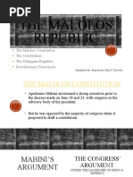 The Malolos Constitution The Constitution The Philippine Republic