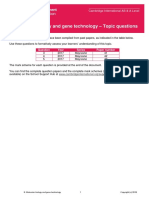 8: Molecular Biology and Gene Technology - Topic Questions: Year Series Paper Number