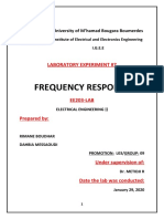 Frequency Response: Laboratory Experiment #7