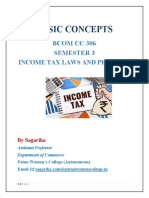Basic Concepts: Bcom CC 306 Semester 3 Income Tax Laws and Practice