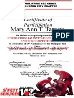 Mary Ann T. Tarnate: Certificate of Participation