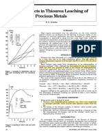 New Aspects Thiourea Leaching of Precious Metals: R. G. Schulze