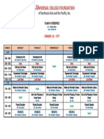 Grade 12 - Ict: Class Schedule