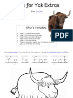Yy Is For Yak Extras: What's Included