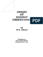 Origin of Sunday Observance WE Straw PDF