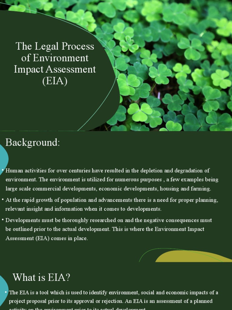 The Legal Process of Environment Impact Assessment | PDF ...