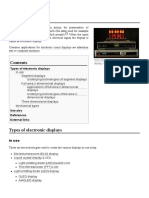 Display Device: Types of Electronic Displays