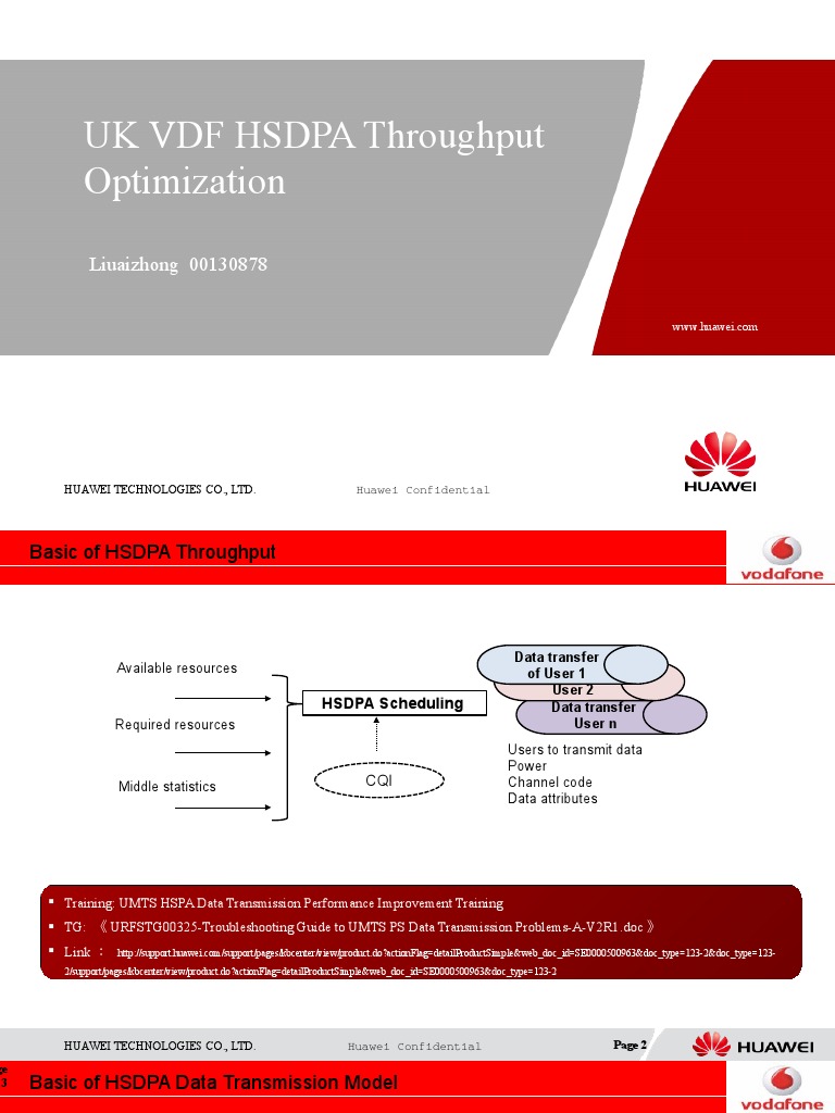 UK VDF HSDPA Throughput Optimization | PDF | High Speed Packet Access ...