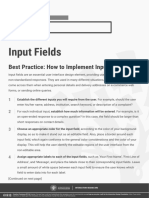 Best Practice: How To Implement Input Fields