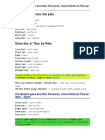 Vocabulario para Describir Personas