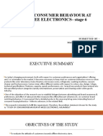 Study of Consumer Behaviour at The Arcee Electronics - Stage 6