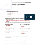 Chemical Ideas - Concentrations of Solutions - ANSWERS