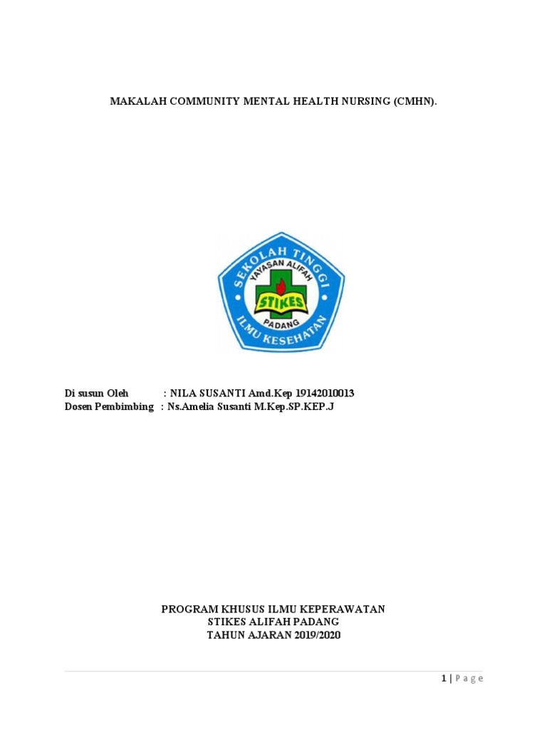 Keperawatan Kesehatan Jiwa Komunitas | PDF