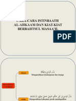 Cara-Cara Istinbaath Al-Ahkaam Dan Kiat-Kiat Berbahtsul Masaa'il