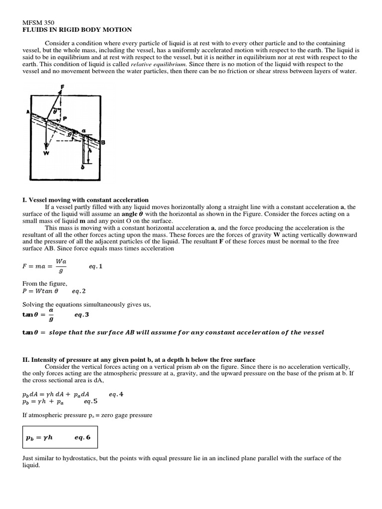 Fluid Motion in Rotating Vessels | PDF | Rotation Around A Fixed Axis ...