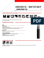 H03 VV H2-F (300/300 V) - H05 VV H2-F (300/500 V) : Caractéristiques Du Câble