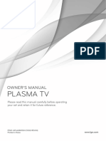 LG Plasma TV-50PJ560R User Manual