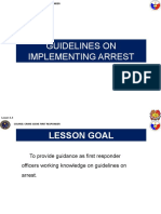 Lesson 1.3 GUIDELINES ON IMPLEMENTING ARREST