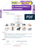 Palabras Hiperónimas e Hipónimas PDF