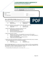 Financial Management II Prelim Examination PDF