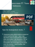 Manajemen Mutu PT. Yuassa