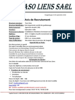 Avis de Recrutement Agent de Securité