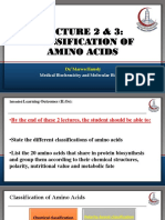 Click To Edit Master Title Style: Lecture 2 & 3: Classification of Amino Acids