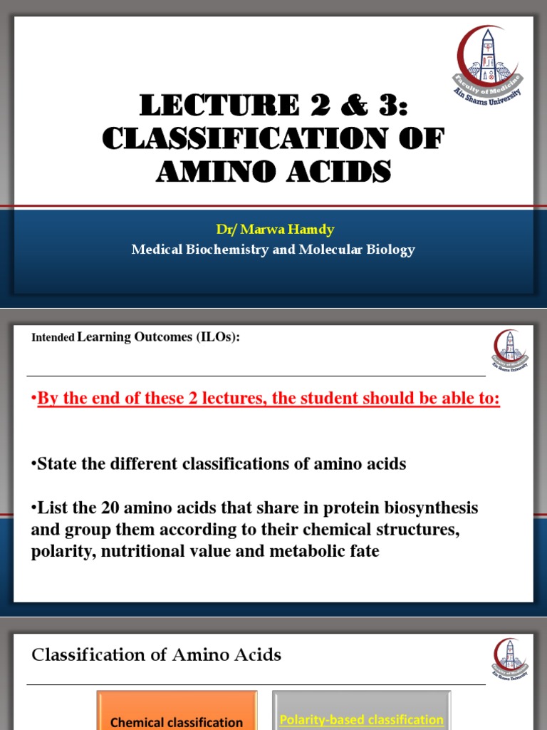 Classification of Amino Acids: An Overview of their Chemical, Polarity ...
