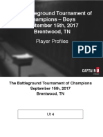 The Battleground Tournament of Champions - Boys September 15th, 2017 Brentwood, TN