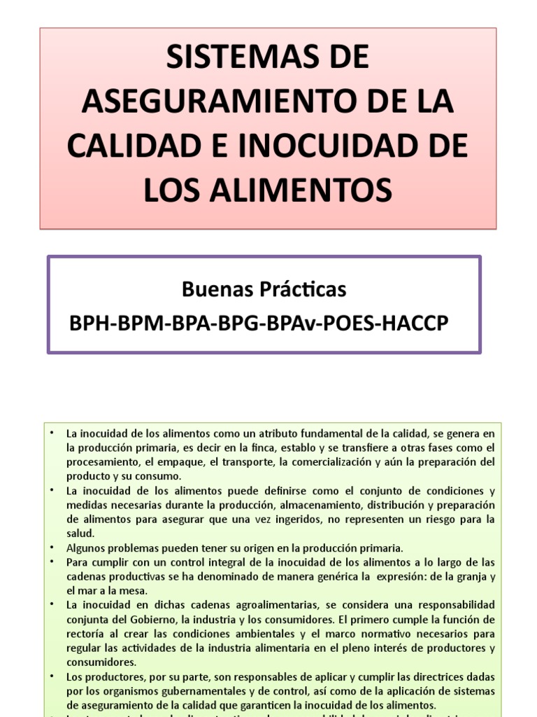 Aseguramiento de Calidad e Inocuidad Alimentaria | PDF | Análisis de ...