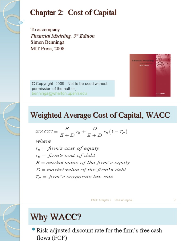 Financial Modeling Chapter 2 Calculating Cost of Capital 2015 | PDF ...