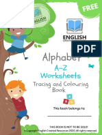 Alphabet A-Z Worksheets Coloring and Tracing English Created Resources