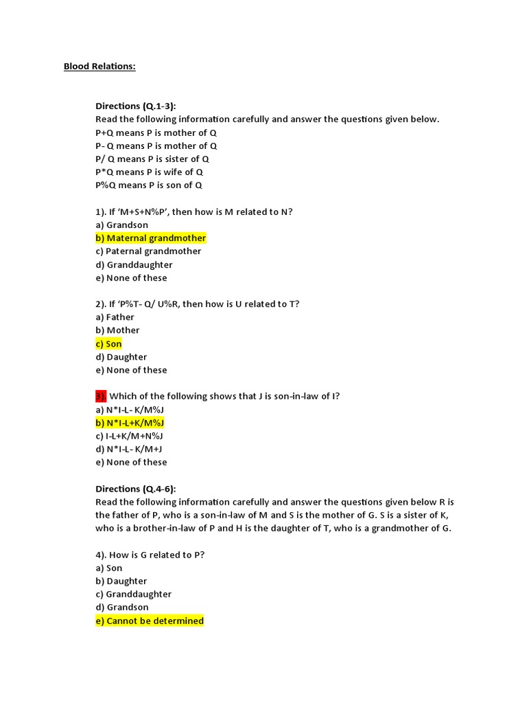 Blood Relations Family Human Development