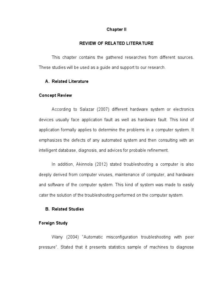 A Comprehensive Review of the Literature on Computer Troubleshooting
