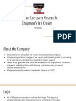 Canadian Company Research: Chapman's Ice Cream: Steven Cao