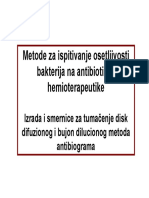 Vezba 4 - Metode Za Ispitivanje Osetljivosti Bakterija Na An