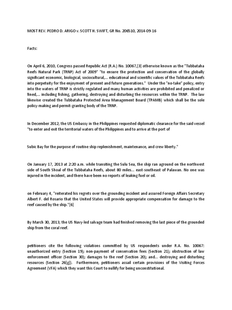 Arigo v. Swift PDF Sovereign Immunity Ethical Principles