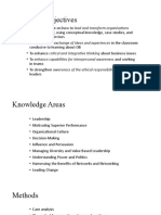 Course Objectives: Through People, Using Conceptual Knowledge, Case Studies, and